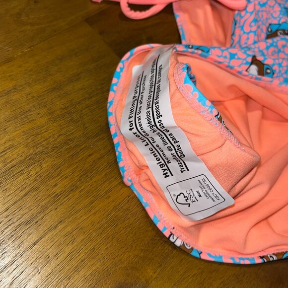 Buc-ee’s pink blue leopard print one piece swimsuit new with tags - Picture 4 of 9